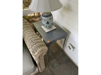 Lovely Painted Metal End Table