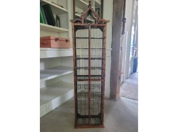 Chinese Iron & Wood Cabinet