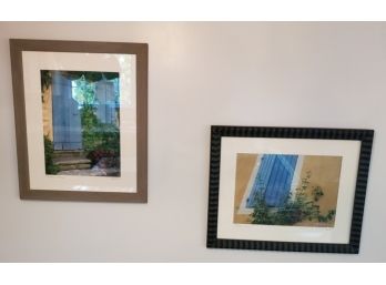 From Provence, France, By Madelaine Gray- Two Beautiful With Rich Colors And Wood Frames. Hand- Signed