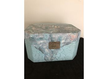 Turquoise Floral Chest