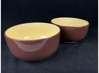 Winter Whimsy Yellow/burgundy Painted Bowls