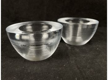 Thick Glass Candle Holders