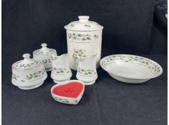 Fine China Serving And Condiments Set Made In Japan