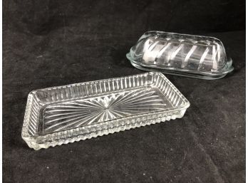 Butter Dish Lot Of 2