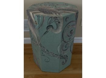Turquoise Octagon Peacock Pedestal