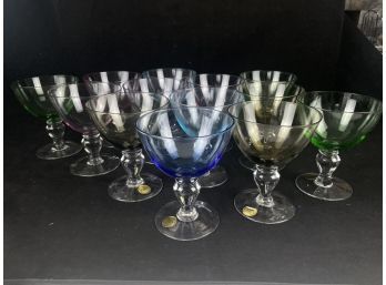 Hand Made Mouth Blown Hand Polished Block Crystal Glasses