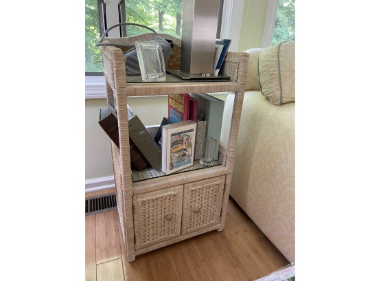 Wicker Side Table/Shelf