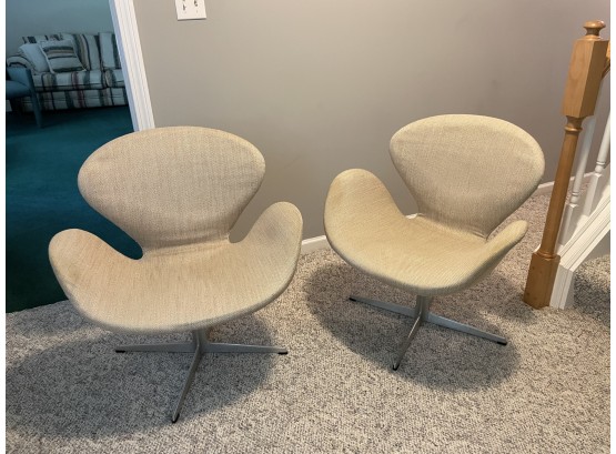 Pair Of Original Fritz Hansen Swan Chairs