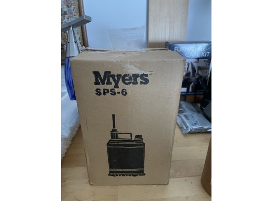 Myers Sump Pump - NEW IN BOX