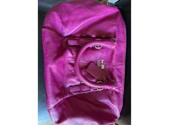 Pink Coach Leather Handbag