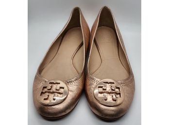 Tory Burk Gold Slippers
