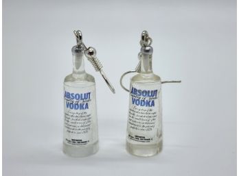 Absolute Vodka Bottle Earrings