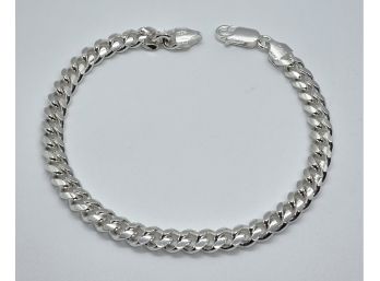 Italian Sterling Silver Curb Bracelet