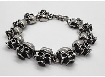 Cool Stainless Steel Skull Bracelet