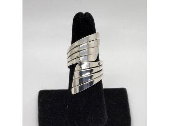 Polished Elongated Sterling Silver Ring