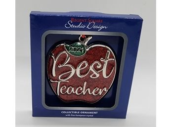 Regent Square Best Teacher Christmas Ornament Made With Fine European Crystal