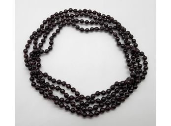 Garnet Beaded Endless Necklace