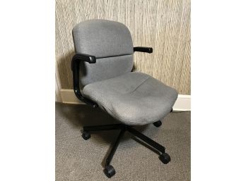 Rolling Desk Chair By Style Inc - Grey Tweed Look Fabric, Adjustable