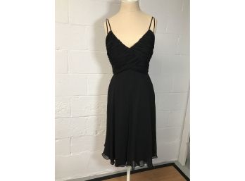 The Perfect Little Black Dress - Designer Carmen Marc Valvo Collection For Bergdorf - 100 Silk, Size 6