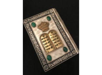 Vintage Metal Covered Jewish Prayer Book Siddur - Carry Size 3.5' X 5'