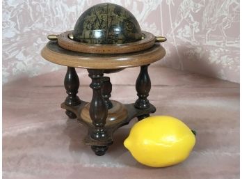 Vintage Table Top Globe On Wooden Stand - 6.5' Tall