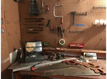 Tool Lot B - Saws, Wrenches, Screwdrivers, Planers - Large Assortment Of Hand Tools