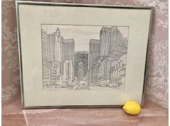 Richard Welling 'Park Avenue' Framed  Limited Edition Signed And Numbered Pen & Ink Drawing, 1979