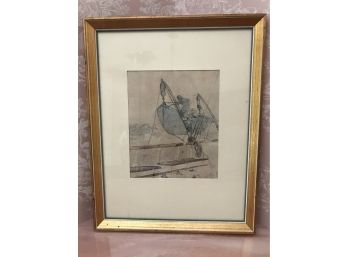 Framed Study For The Wreck Of The Iron Cross, Winslow Homer - Cooper Union Museum