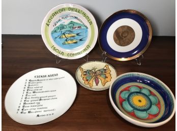 5pc Lot Assorted Collector Plates & Bowl -