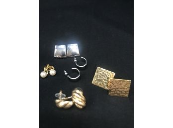 Get Your Earrings Here!  5 Pair  Costume, Pierced And One Clip On