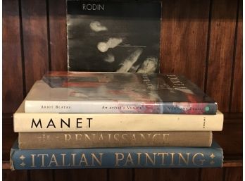 5pc Lot Of Tabletop Art Books - Renaissance Painting, Manet, Italian Painting - Most Vintage