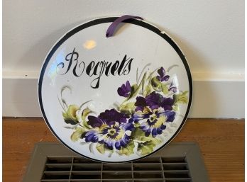 Funeral Plate 'Regrets'