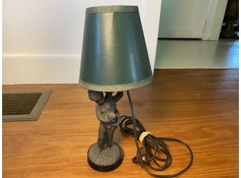 Small Antique Cherub Lamp