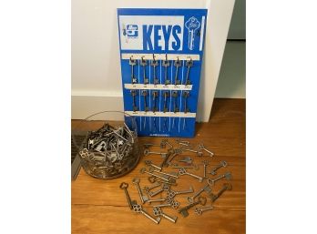 Vintage Ilco Unican Key Advertising Display With Original Keys And More