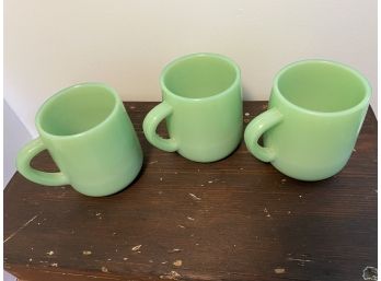 3 Jadeite Coffee Mugs