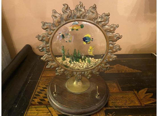 Handmade Concave And Convex Glass With Fish Inside