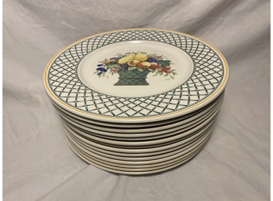 14 Villeroy And Boch Basket Pattern Dinner Plates