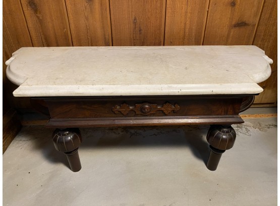 Antique Marble Top Bench