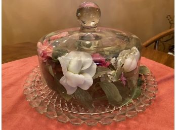 Beautiful Cake Dome With Oversized Underplate