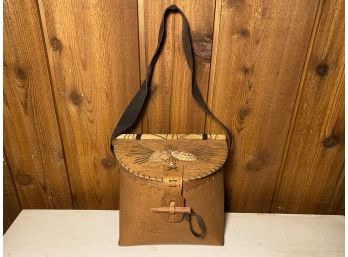Birch Bark Fishing Creel Great Condition Could Be Used As Purse