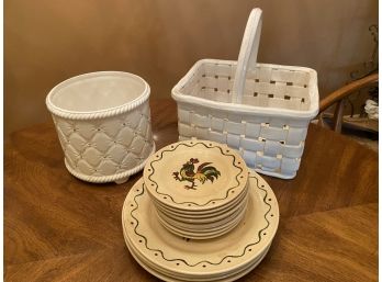 Poppytail Rooster Dinnerware  And More