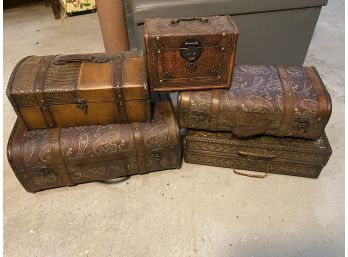 5 Pc. Vintage Trunks And Suitcases