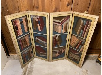4 Panel Wood Folding Screen