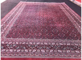 Beautiful Hand Made Area Rug , 12 Feet 2 Inches By 8 Feet 11 Inches