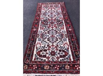 Hand Knotted Persian Rug Runner, 6 Feet 10 Inches By 2 Feet 8 Inchse