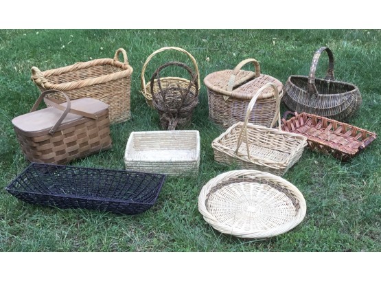 While You Are Outside, Lets Have A Picnic, Lot Of Baskets