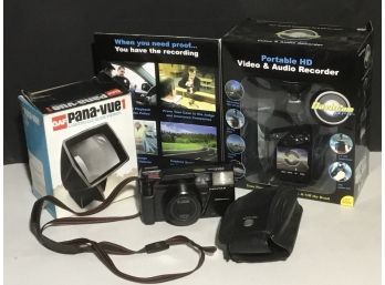 Pentax Camera, GAF Pana-Vue & Dash Cam