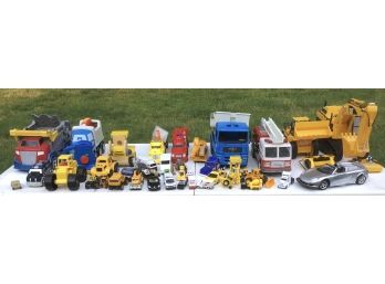 Lot Of Toys, Trucks, Cars, Tanka & More (35)