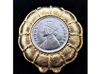 RARE Estee Lauder 1979 'Lucky Coin' Victorian Empress Solid Perfume Compact