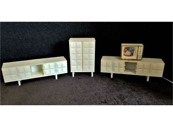 MCM 1970's White Dollhouse Furniture